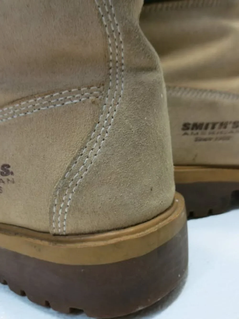 Smith's American Suede Leather Soft Toe Work Boots Shoes Men's Footwear 12 M